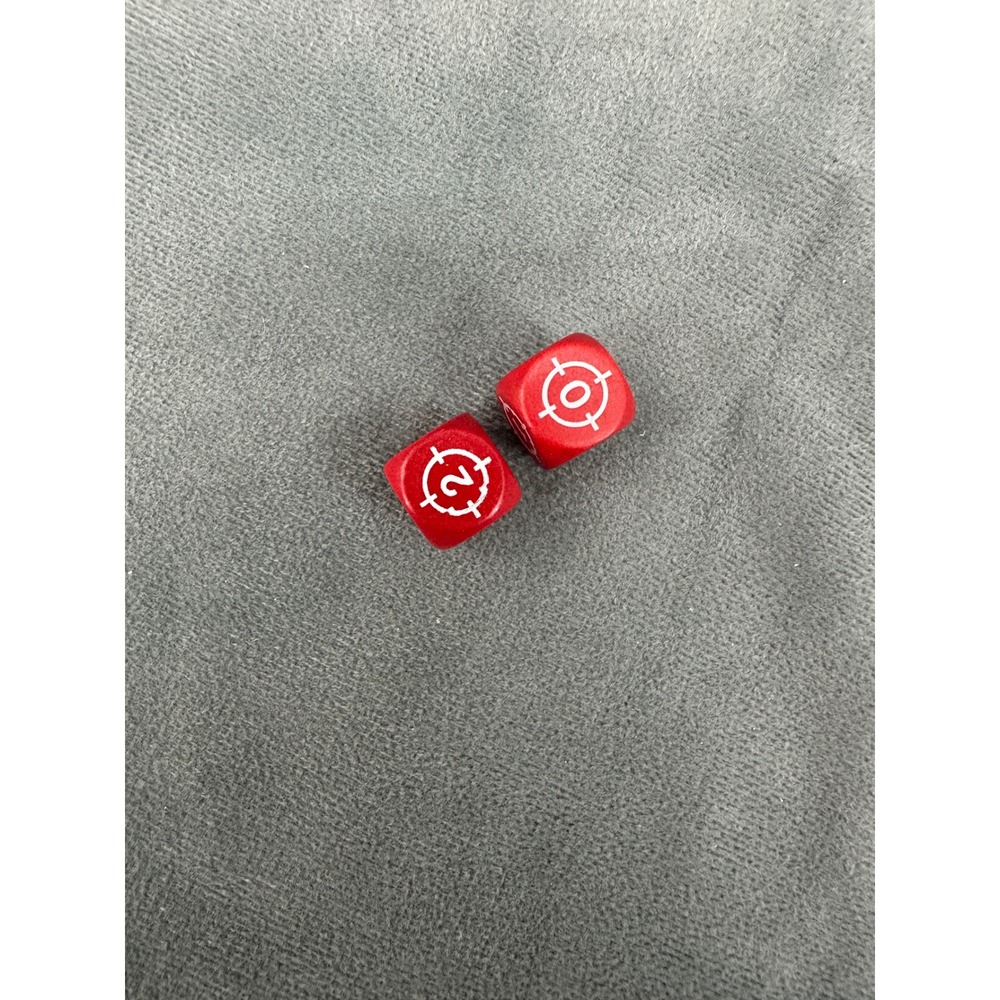 Space Crusade Mission Dreadnought Red Dice Lot of 2 Board Game Replacement Part